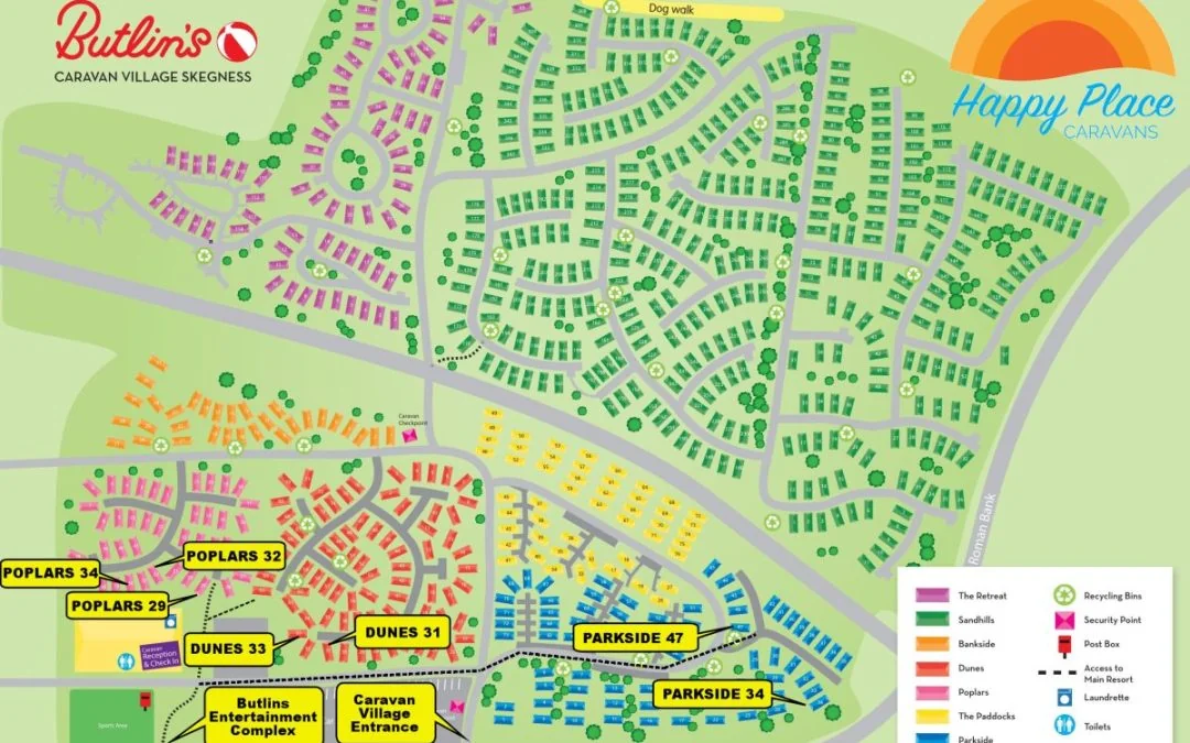 Butlins Skegness Accommodation Map: A Guide to the Caravan Village Layout