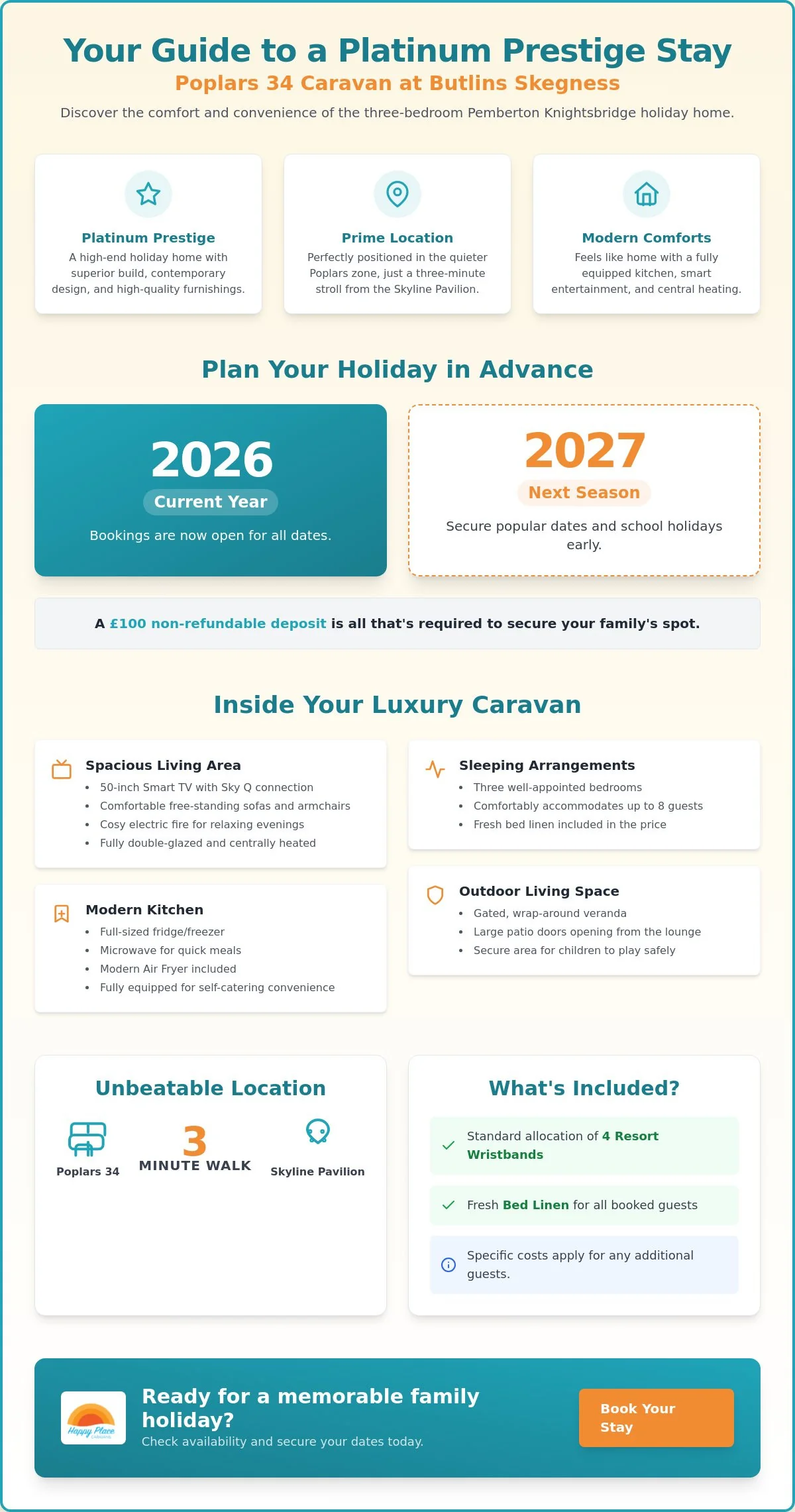 Poplars 34 Caravan Rental: A Platinum Prestige Guide for 2026